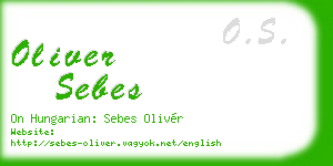 oliver sebes business card