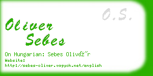 oliver sebes business card